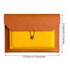 Enyuwlcm PU Leather A4 File Folder Document Holder Portfolio Envelope Folder Case with 2 Compartments Brown&Orange Match