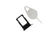 OnlyTech - SIM Card Tray/Holder Compatible with iPhone 7 Plus Black - With Installed Waterproof Ring + Extration Tool
