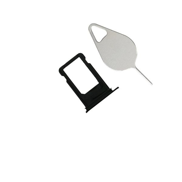 OnlyTech - SIM Card Tray/Holder Compatible with iPhone 7 Plus Black - With Installed Waterproof Ring + Extration Tool