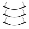 Donner 15cm Flat Patch Cable for Guitar Effector, Black (3pcs)