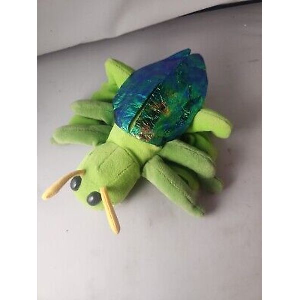 Caltoy Green Grasshopper Hand Puppet Plush Toy Insect Bug Legs Iridescent Wings