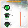 10x 3/4" Strobe+Steady Marker Lights Dual Function Green LED 12V 24V Warning