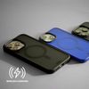 Artwizz IcedClip +Charge Case Compatible with iPhone 16 Pro Max - Matte Design, Back with Soft Touch, Shockproof Protective Case, Night Black