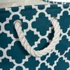 DII Polyester Container with Handles, Lattice Storage Bin, Small, Teal