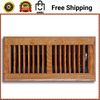 6 in x 12 in Wood Air Floor Diffuser Solid Oak Decorative Vent Cover HVAC, Brown