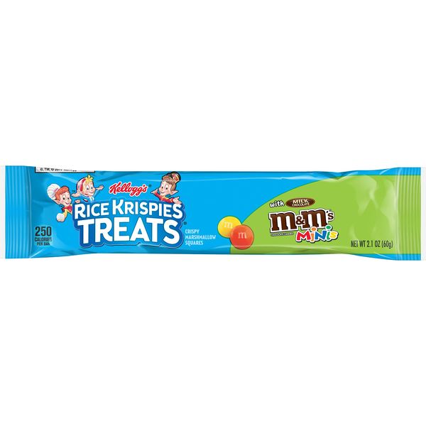 Kellogg's 13189 Rice Krispies Treats Original Marshmallow with M&Ms 2.1 oz Bar 12/Box