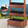 NAIZEA 5 Tier Raised Garden Bed Tall 67'' Vertical Elevated Standing Planter Box
