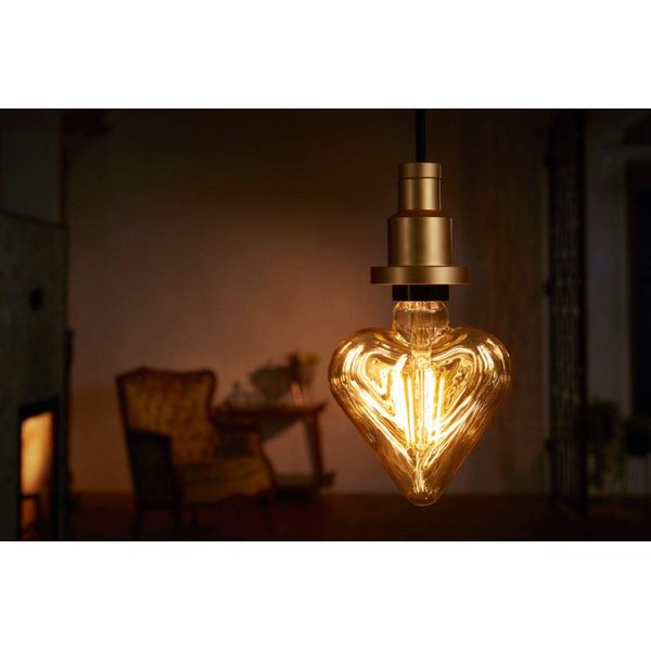 SYLVANIA LED Vintage Heart Shaped Light Bulb, 2175K Amber Glow, 1 pack