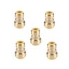 EFIELD 5 PCS 3/4" X 1/2" PUSH FIT REDUCER BRASS COUPLING WITH CLIPS, LEAD FREE