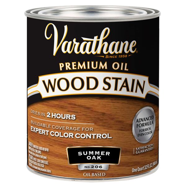 Varathane 211689H Premium Wood Stain, Quart, Summer Oak