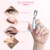 6 Pieces Scissors Shaped Eyebrow Tweezers Clip with Easy Scissor Handle, Stainless Steel Scissor Handle Tweezers Flat Straight Tip Tweezers Brow Hair Plucker Remover, Men Women (Blue, Pink, Yellow)