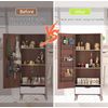 Over The Door Pantry Organizer,Adjustable 6 Baskets Closet Rack Hangin