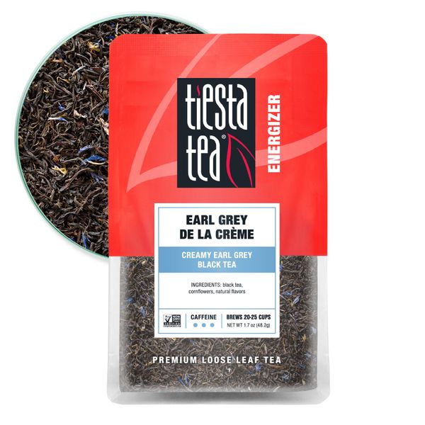 Tiesta Tea - Earl Grey de la Crème | Creamy Earl Grey Black Tea | Premium Loose Leaf Tea Blends | Caffeinated Black Tea | Make Hot or Iced Tea & Brews Up to 25 Cups - 1.7 Ounce Resealable Pouch