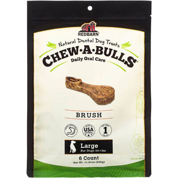 Redbarn Pet Products Chew-A-Bulls Dental Dog Treat Brus