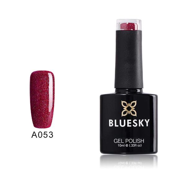 BLUESKY A053 Glitter Red UV Gel Nail Polish