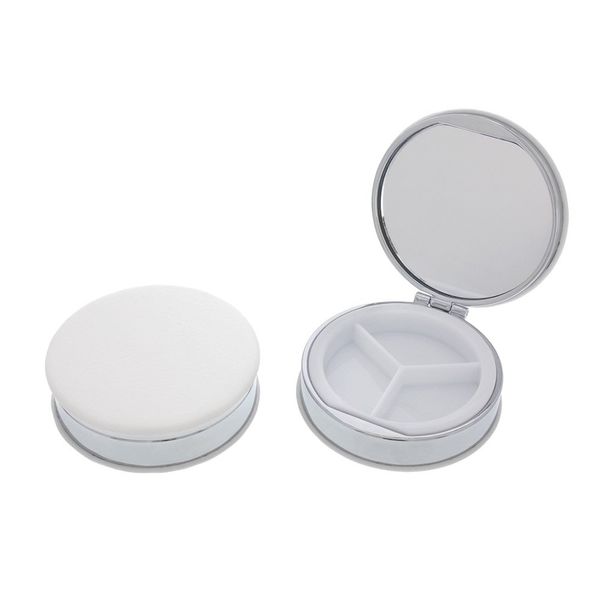 Daio Seisakusho PCCR62 Synthetic Leather Polyurethane PU Pill Case, Round, 3 Compartments, Macaron (10 Pieces)