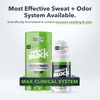 SweatBlock CLINICAL STRENGTH Antiperspirant Deodorant System for Men & Women - Hyperhidrosis Aid - Up to 7-Day Sweat Control Roll-On 1.2 fl oz + 48-Hour Odor Protection Coastal Fresh Scent Stick 2.7oz