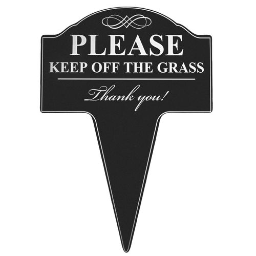 Please Keep Off The Grass Metal Aluminum Double Sided Yard Sign 14x10inch