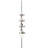 Rustproof Shower Corner Caddy Organizer for Bathroom, Tension Pole w/ 4 Baskets