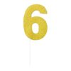 Bristol Novelty Diamond Number Cake Topper (6) (Gold)