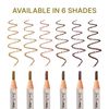 6  Brow Wax Peel Off Pencil with Sharpener - Waterproof Mapping Pencil - Brown