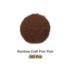 Rebower Soft and Fuzzy Balls Rainbow Craft Pom Fabric - 0.59 Inch/Dark Brown / 300PCS