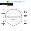 Blue LED Up Down Ceramic Wall Light Half Round Fixture Modern Indoor Light B811