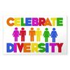 CafePress Celebrate Diversity Rectangle Sticker Rectangle Bumper Sticker Car Decal