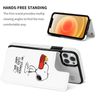 Iphone 14 Plus Case, Cute, Notebook-type Leather, Card Storage, Thin, Stand Function, Character, Cute, Popular, Iphone 14 Plus, White 2