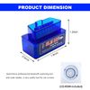 NYTKL ELM327 OBDII Car Auto Diagnostic Scanner, Professional Wireless Bluetooth Scan Tool Failure Detector, OBD2 Engine Fault Code Reader for Android Windows, Car Accessories