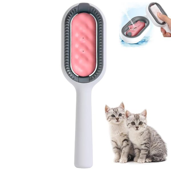 Multifunctional Pet Hair Remover Brush 4 in 1, FaJoek Pet Hair Removal Comb with Water Tank, Multifunctional Pet Cleaning Hair Removal Comb, Cleaning Brush for Pet Hair