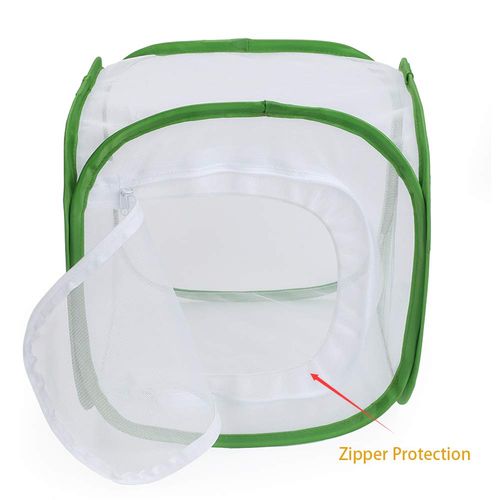 RESTCLOUD Insect and Butterfly Habitat Cage Terrarium Pop-up 12 X 12 X 12 Inches with Zipper Protection