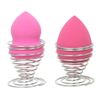 TRIXES 6 x Egg Cups Brushed Steel Wire Spiral Spring