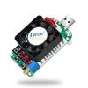 DROK USB Load Tester, Electronic Load Test Resistor Module 25W LD25 USB and Type C Interface Discharge Adjustable Constant Current 0.25A-4A Intelligent Temperature Control with Cooling Fan