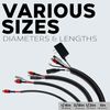 100 Ft 1/4" Split Wire Loom with Installation Tool Black Car Audio Stereo Cable