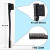 3 Pcs Slick Back Hair Brush Set – Bristle Brush, Edge Control & Teasing Comb