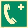 Sign Emergency Telephone Highlight PVC 14.8 x 14.8 cm in Accordance with ISO 7010, E004