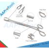 AAProTools Body Piercing Forceps Kit Hemostat Sponge Clamp 6" Straight (Slotted)