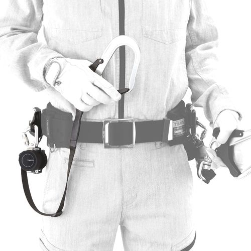 Tajima HKRFA-CL4 New Standard Safety Belt, Easy To Remove When Not In Use, Removable Auxiliary Rope, Constantly Winding Ultra Small and Lightweight Reel, Detachable Space Width 1.6 inches (4 cm), Lightweight Steel Hooks, L4, 2 Hanging, Auto Stopper, Adjus