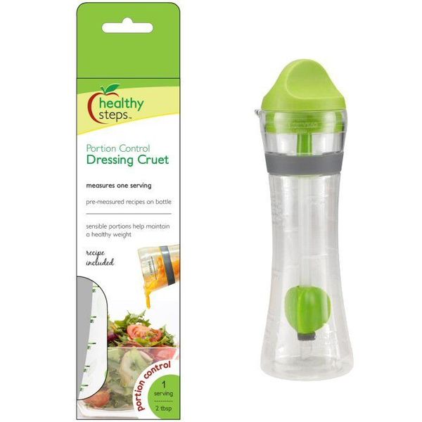 Jokari Healthy Steps Portion Control Salad Dressing Measuring Cruet