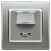 Delphi Motion Sensor 160° Flush-Mounted 2-Wire 250 V, Replaces a Light Switch LED 3-100 Watt Silver