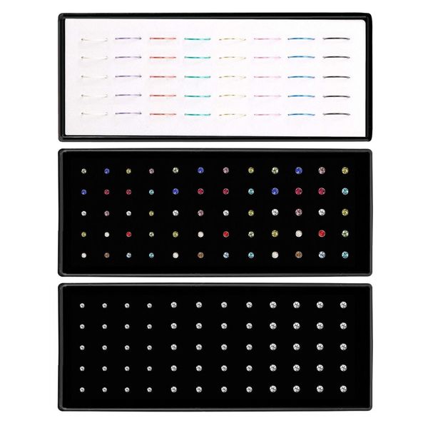 OMAIGAR Nose Rings and Studs, Colorful Nose Rings Hoops for Women, Screw Shaped Surgical Stainless Steel Nose Piercing Jewelry, 1.5/2/2.5mm Nose Rings Studs for Men