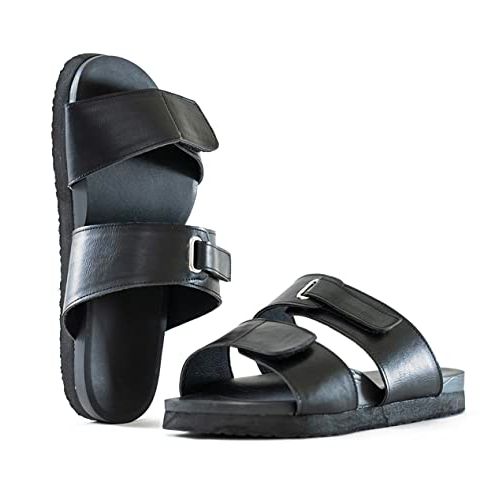 PITHECUS Walking Care for Doing at Home, Osteopathic Clinic, Health Sandals, Foot Fatigue, Foot Supporter, Size S, 8.3 - 9.4 inches (21 - 24 cm), Instruction Manual Included, Black