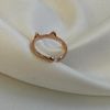 Rose Gold Dipped Sterling Silver Cat Ears Midi Toe Ring