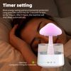 Rain Cloud Humidifier - Snuggling Cloud Rain Humidifier Raincloud Diffuser, Cute Raining Night Light Cloud Diffuser Aromatherapy Essential Oil Diffuser Micro Desk Fountain Water Drop Sound (White)