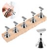 Annhua Nail Tip Stand, Tip Stand, Wooden, Set of 5, Magnetic Nail Stand, Cute Nail Practice Stand, Wave Pattern, Nail Holder, Nail Tip Base, For Nail Art, Practice Display Stand, Natural