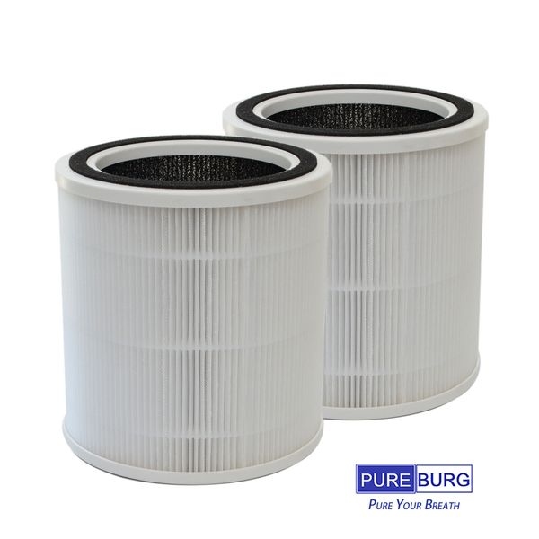 PUREBURG True HEPA Filters Compatible with Purivortex AC400 Air Purifier