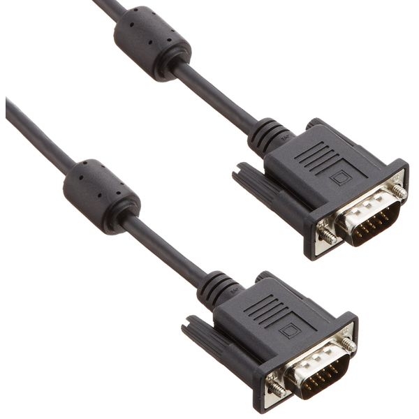 Buffalo BSDCV07BK BUFFALO Display Cable, Extra Fine Point D-Sub15:D-Sub15 with Core, Black, 0.7 m