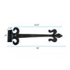Renovators Supply Black Gate Strap Hinge 18" Wrought Iron Flush Mount Door Hinge