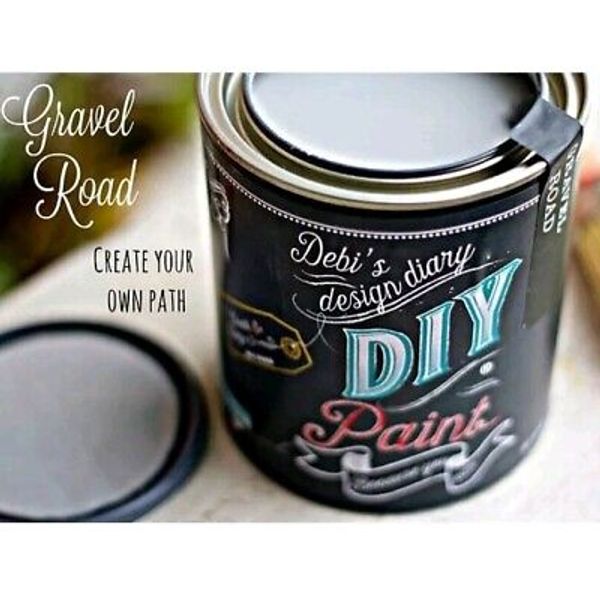 Debi's Design Diary DIY Paint in Gravel Road Gray 16 fl oz Chalk Paint Pint